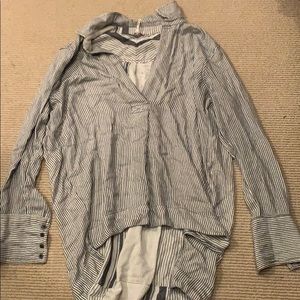 striped flowy blouse